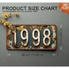 High Definition Metal Tin Sign Vintage Year Number License Plate Style Rustic Retro Wall Art Decor for Home Bar Garage