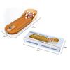 Mini Table Bowling - Set with 10 Pins - Skill Game for Adults and Children - Brown - Indoor