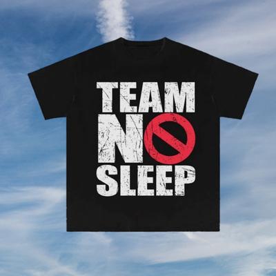 Springsummer New Hot Selling Team No Sleep Letter Phrase Printed Short Sleeved Cotton Tshirt Street Casual Round Neck Tshirt