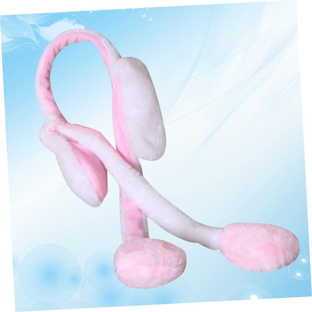 [minkissy] Girls' Hat, Moving Animal Ear Hat, Ear Headband, Popping Ears, Plush Bunny, Moving Bunny Ears, Funny Bunny Headband, Plush Headband,