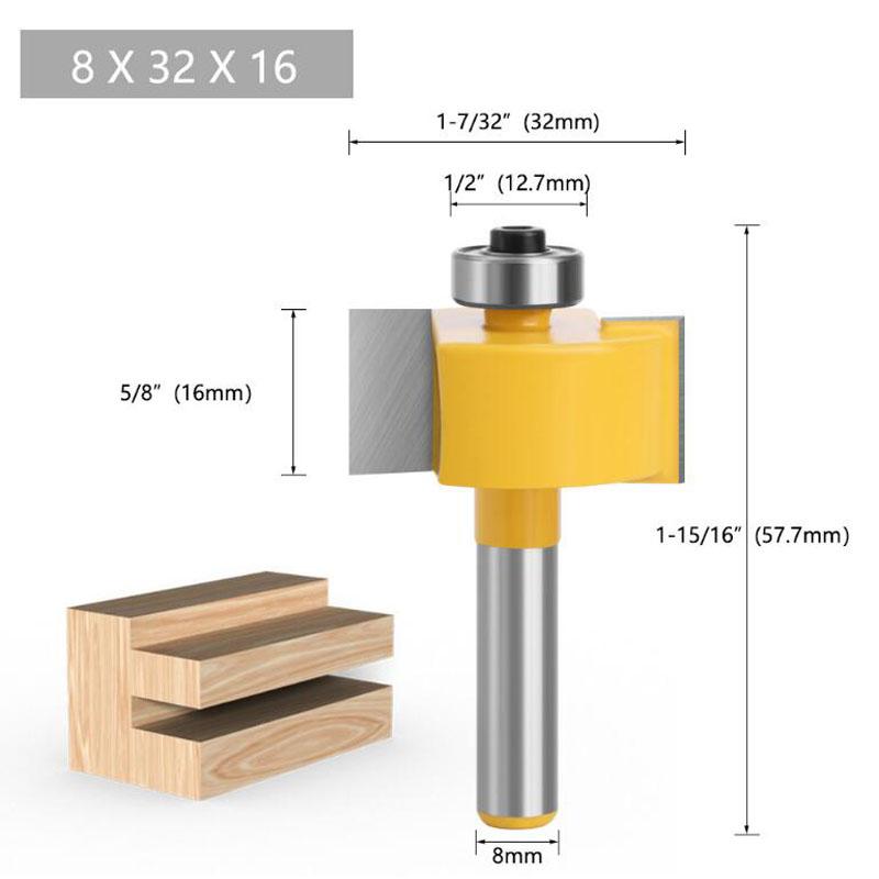 1Pc 8mm Shank T-Sloting Biscuit Joint Slot Cutter Articulação Entalho Router Bit Fresa Cortador de madeira