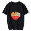 Japanese Cat Anime Neko RaUnisex T Shirt Unisex Women Aesthetic Loose Breathable Vintage Tshirt Harajuku Streetwear Camisetas Hombre
