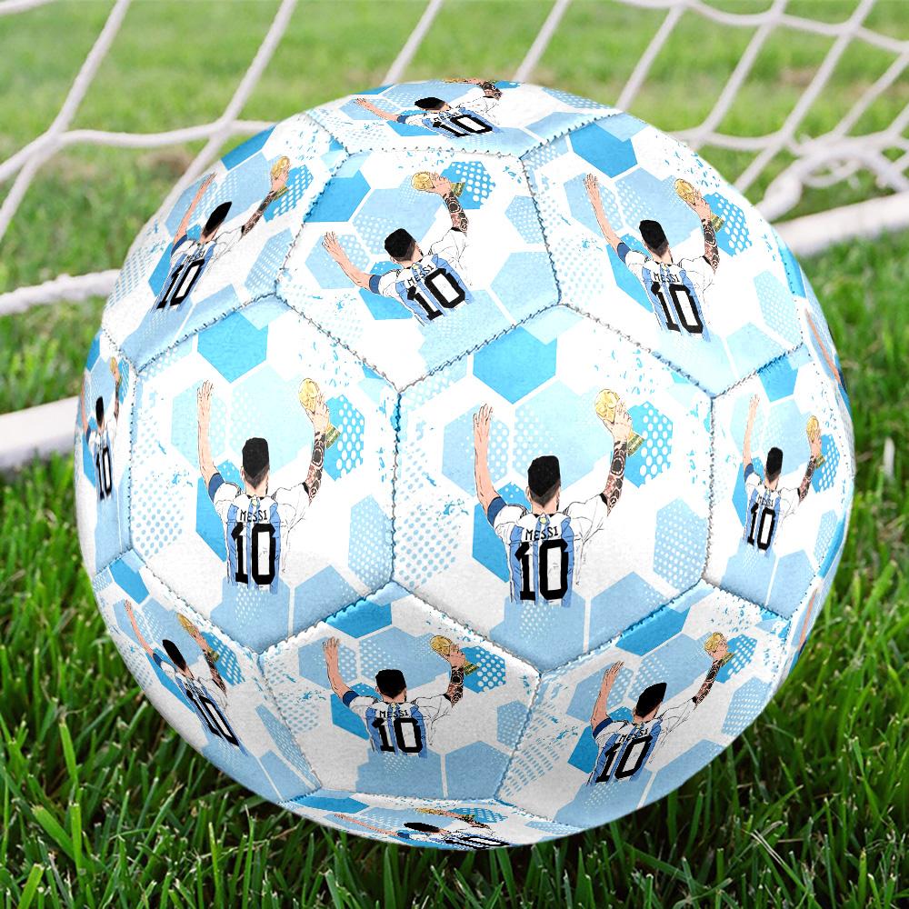 1pc Messi Size 5 Soccer Football Machine Stitched Outdoor Universal Football Soccer Accessory Luxury Gift for Birthday Christmas