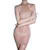 Shiny and Silky Couple's Lingerie Women's Black Silk Camisole Stepmother Dress Sexy Nightwear Stockings Bodysuit Bodycon Dress