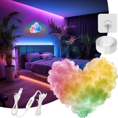 LED Clouds USB Music Rhythm Multicolor Dynamic Decoration Cloud Light For Bedroom Nursery Living Room Home Office Party Bar Teen