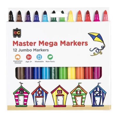 Marcadores Laváveis EC Master Mega Jumbo 5,8mm (12 unidades)