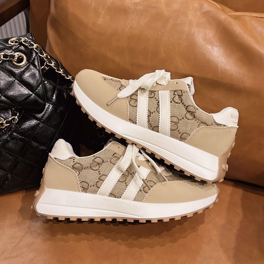 Pink Platform Dad Shoes Women's 2025 New Versatile Running Moral Training Shoes Popular Small Waist Sports Forrest Gump Shoes