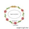 Tide Multiple Color Flower Rhinestone Branch Leaf Bracelet Dopamine Niche Sense Copper Women's Bangle Gifts