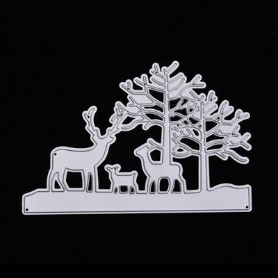 Skogshjortsklippningsdödar Metallstencil DIY Scrapbooking Album Papperskort Prägling Craft Die Cut God Jul