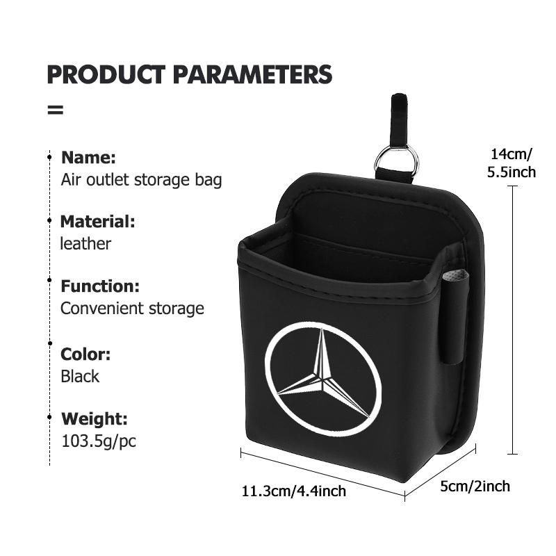 AABIB1 For Benz Car Leather Air Outlet Storage Bag Sundries Pocket Tissue Boxes Auto Accessories Exclusive AMG W124 W203 W204 SPRINTER