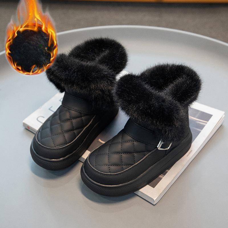 Korean Version Cute Children's Velvet Thickened Snow Boots, Winter New Student Cold-proof Cotton Boots