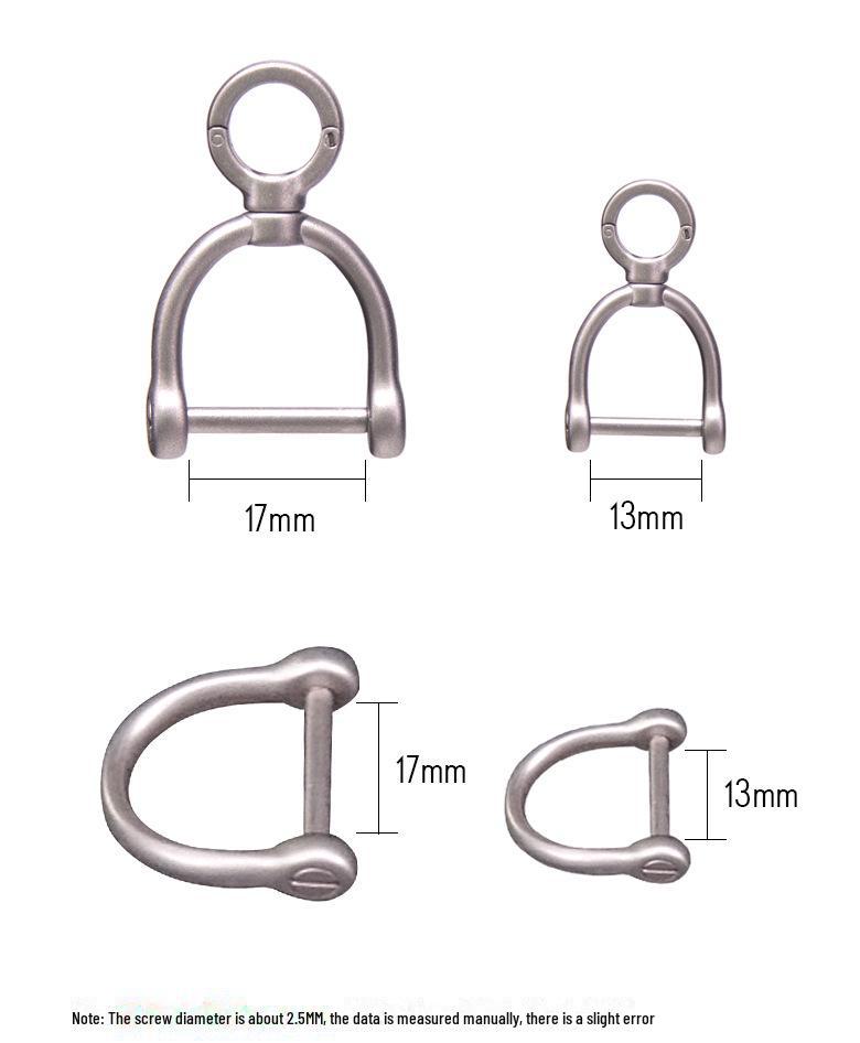 Męski brelok z wysokiej jakości stopu tytanu, zawieszka w kształcie pierścienia