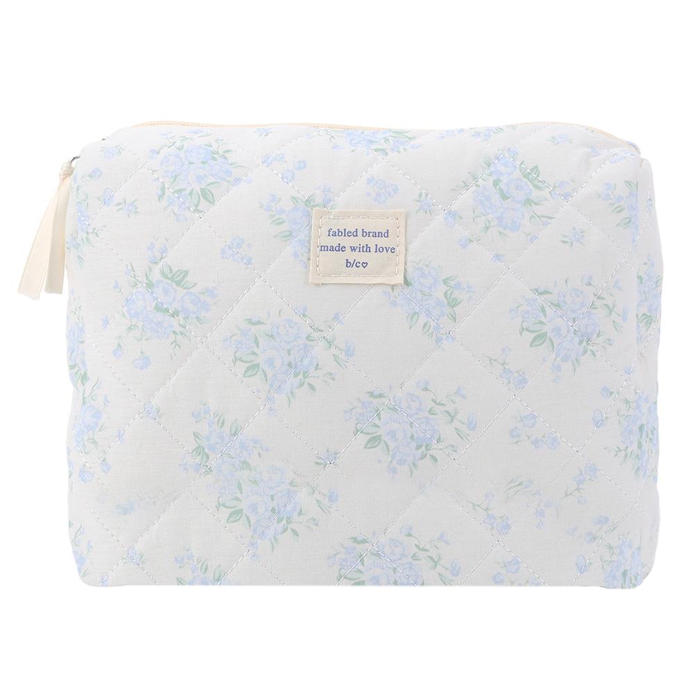 Women Large Capacity Quilted Checkered Makeup Bag Portable Cosmetic Storage Bag Skincare Pouch Lightweight Lady Makeup Bag Purse