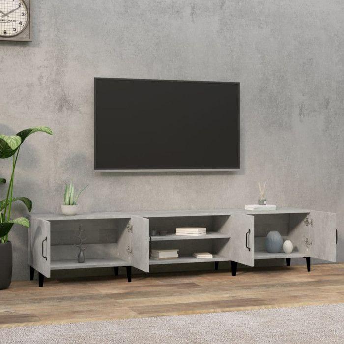 VidaXL TV Stand Concrete Grey 180x31.5x40 Cm Engineered Wood 816268