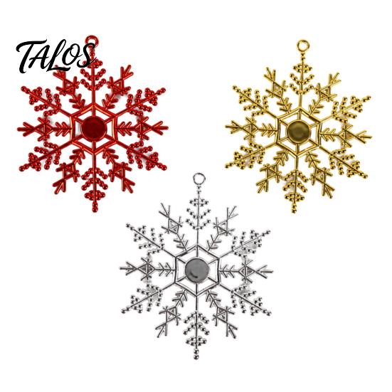 Christmas Ornaments for Porch Decorations 3Pcs Tree Snowflakes Ornaments, 10cm Glitter Hanging Plastic Snowflake Festive Atmosphere Winter Wonderland