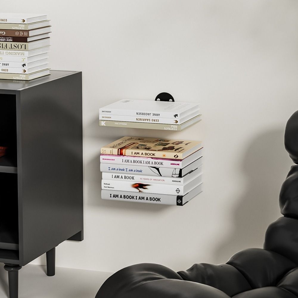 2 PCS Invisible Book Organizer Bookshelf Home Decoration Practical Display Shelf  Storage
