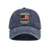 Versatile trend American flag print washed old soft top baseball cap Unisex sunshade baseball cap