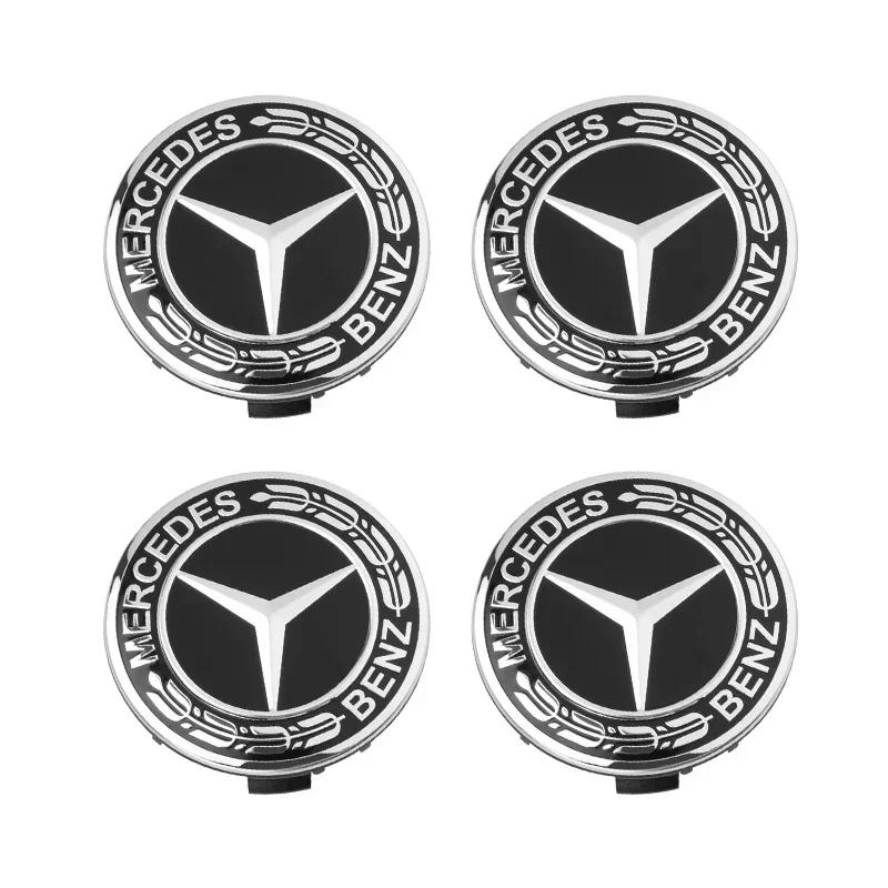 

Car Sticker 4pcs 75mm Car Wheel Center Hub Cap Badge Cover For Mercedes Benz A C GLC GLA W205 W204 W203 W212 W211 W213 W210 W164 чёрный