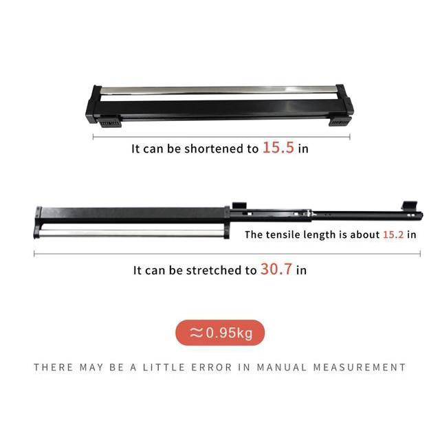 Heavy Duty Pull-Out Closet Valet Rod Adjustable Wardrobe Clothing Rail Top Mount Wardrobe Hanger Rack Bar Ball Bearing Slide