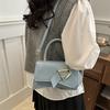 Niche design personalized trend small square bag solid color trend simple women's bag oblique span handbag
