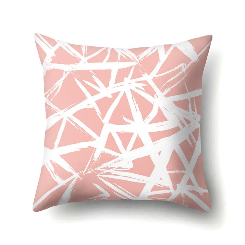 Polyester Pillow Case Automobile Decoration Home Printed Pillow Case Waist Cushion Cover Car Cushion Head Cushion Cover