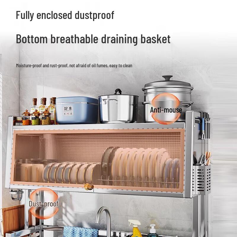 Stainless Steel Over-Sink Dish Drying Rack