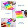 1020 Sheets Colorful Sticky Notes Set - Transparent PET Waterproof Index Tabs, Adhesive Page Markers, Reusable Flags