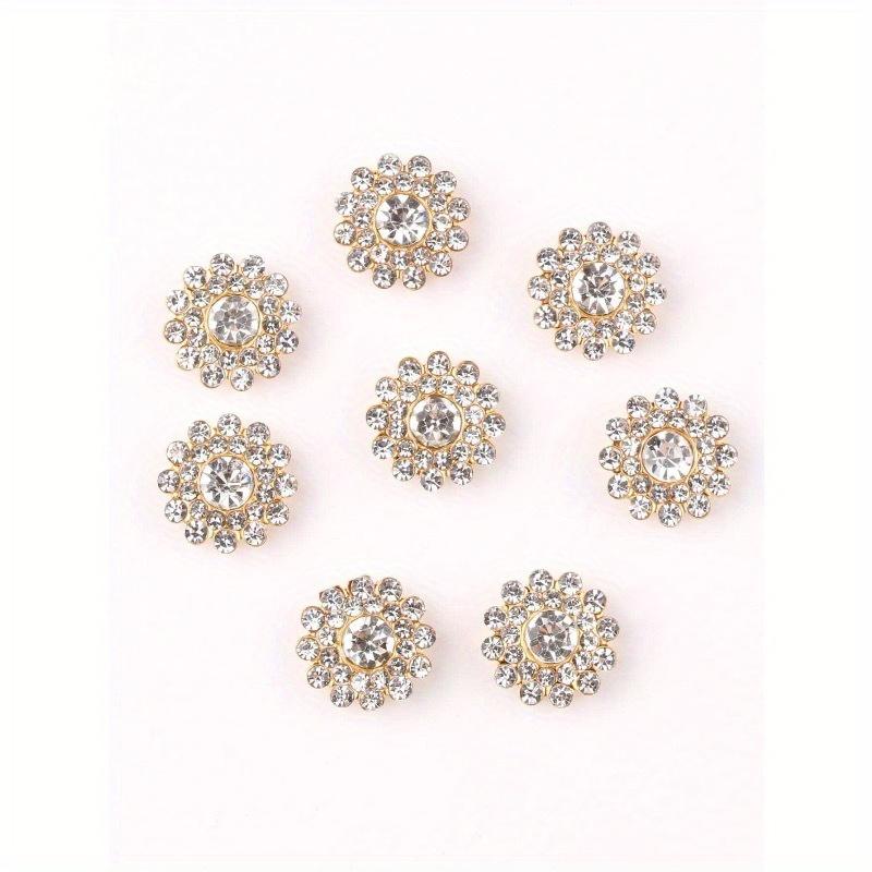 50pcs/set 14MM DIY Accessory, Modern Rhinestone Flower Shaped Garment Decoration Excipient For Dress