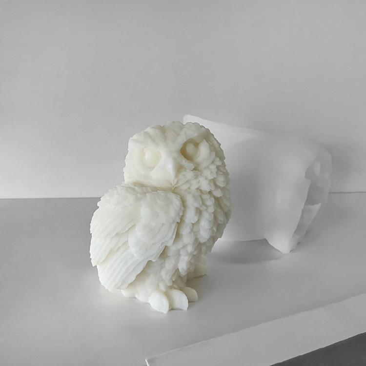 Large Owl Candle Silicone Molds Animal Resin Casting Mould for DIY Candle Making