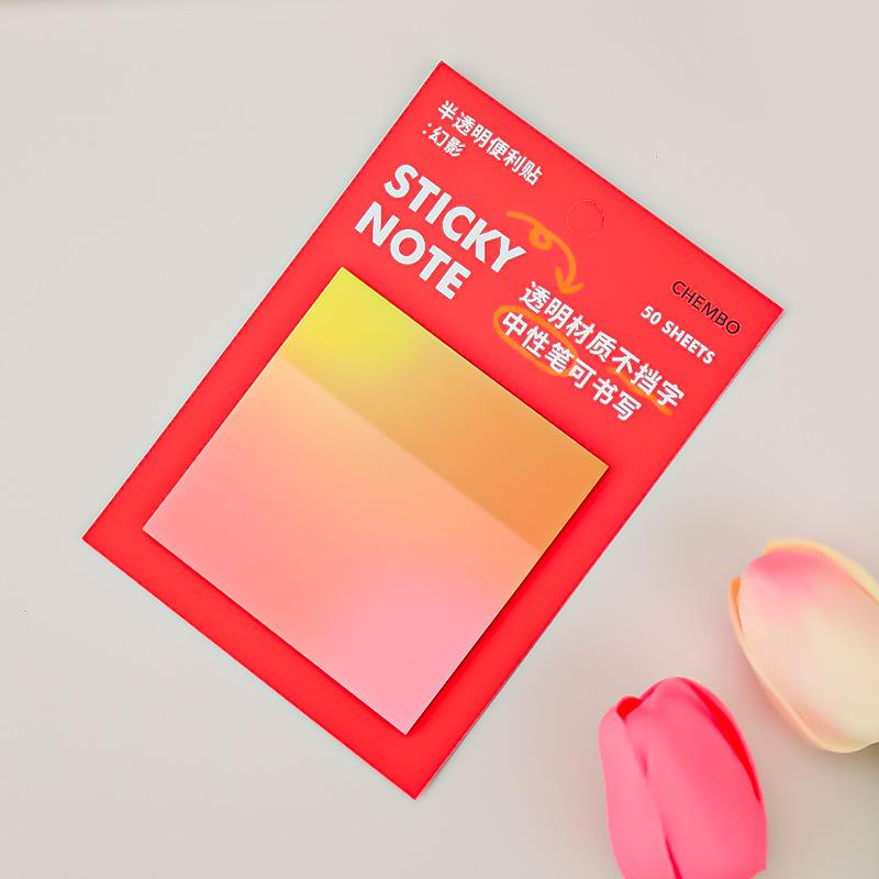 Custom Gradient Colored Reusable Sticky Notes for Students and Office Planners