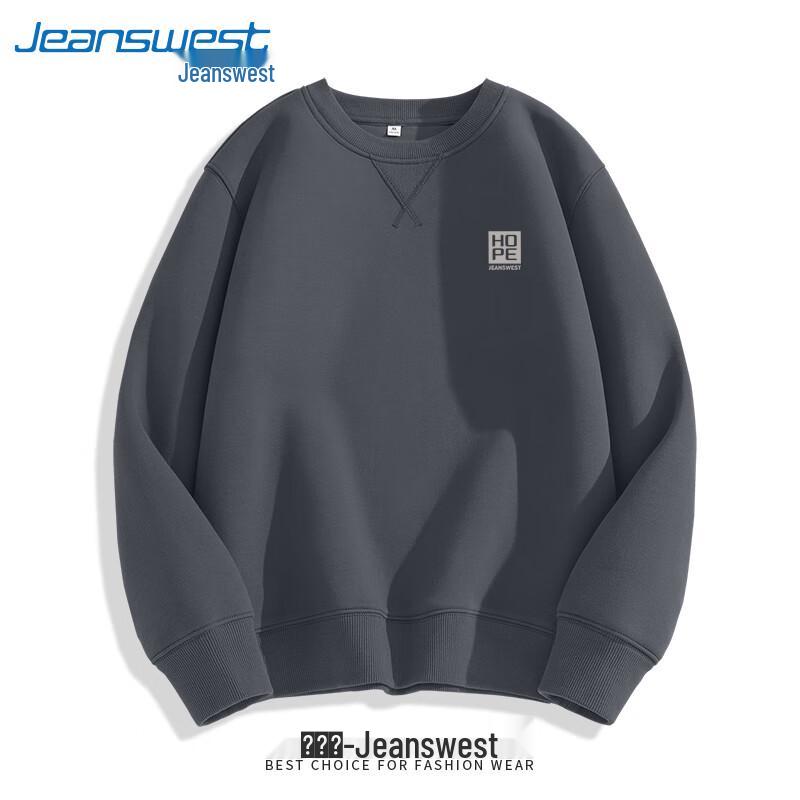 Jeanswest Herren HOPE Buchstabenprint Locker geschnitten Rundhals-Sweatshirt