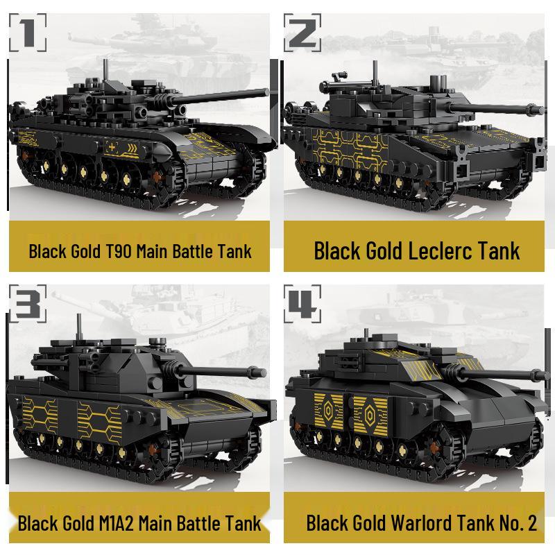 KaiZhi Black Gold Lightning Mammoth Tank Building Blocks Set