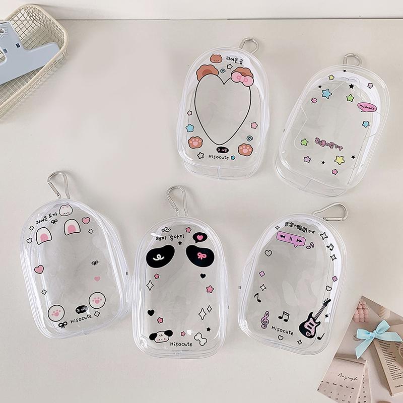 Cartoon Pattern High Transparency Portable Pendant Garage Kit Storage Bag Fashion Accessories Display Lipstick 5 Styles