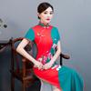 Catwalk Cheongsam New Long Performance Thin Large Size Chinese Style Improved Stage Performance Clothes Stage Special