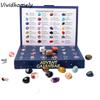 24Pcs 24 Boxes Christmas Crystal Advent Calendar Polished Gravel Surprise 24 Days Countdown Toys Mineral Learning Ornament