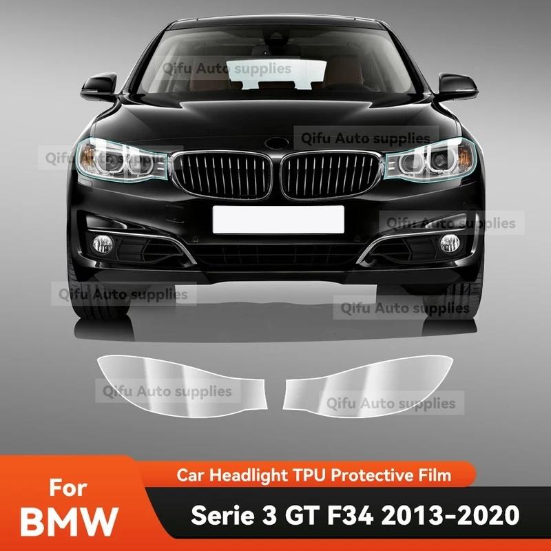 For BMW Serie 3 GT F34 2013- Car Headlight Protective Film TPU Pre Cut Anti-Scratch Headlight Vinyl Film Accessories