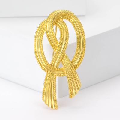 Vintage French Haute Sense Bow Brooch Fashion Versatile Women'S Dress Suit Accessories Corsage Medieval Pin