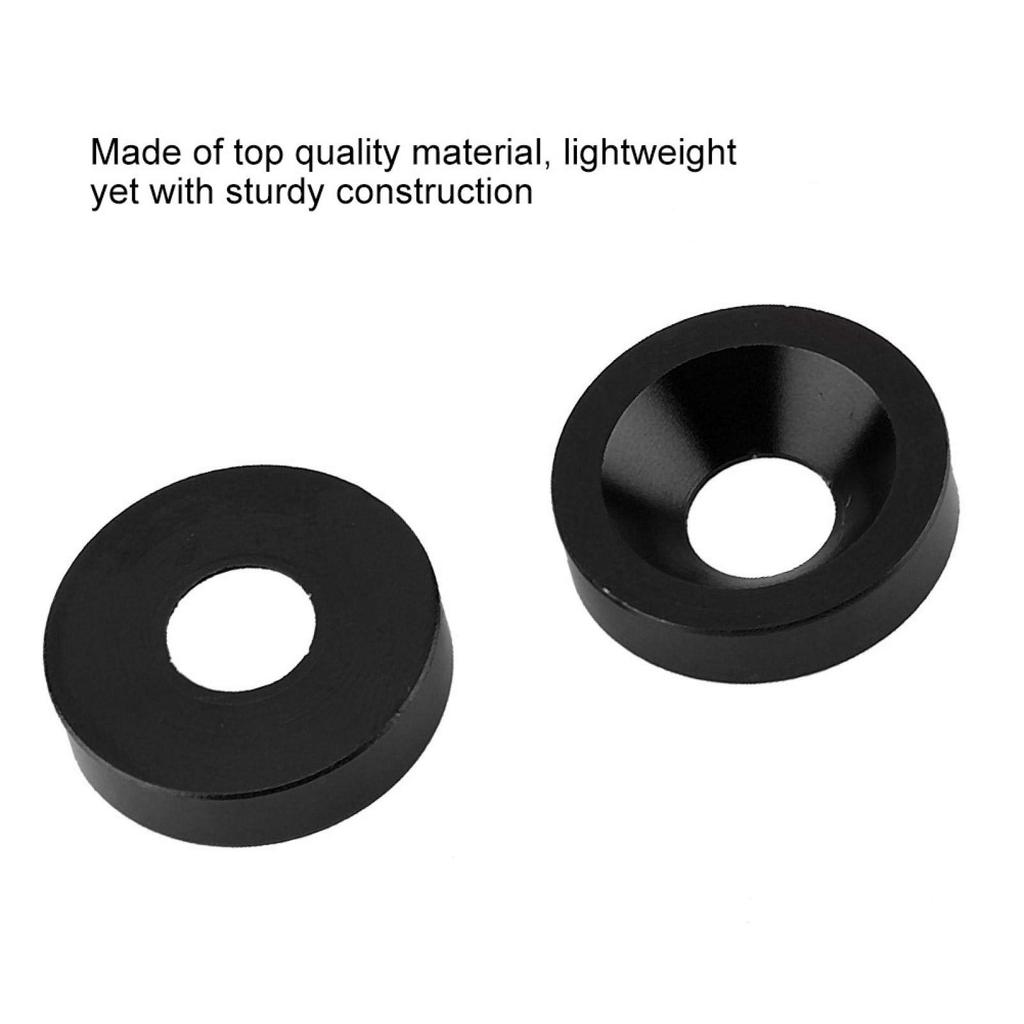 Bolt, M8 Fender Washer-Qiilu6pcs Car Bike Fender Bumper License Plate Frame Engine Cover Washer/Bolt Kit (Black)