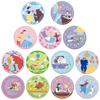 BANDAI Disney Characters Embroidered Can Badge Biscuits Box of 12 (Candy Toys) Biscuits