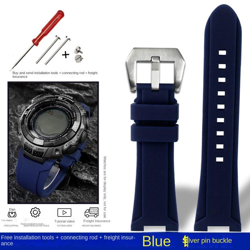 Pro Casio PRG-240 PRG-130Y/T PRW-1500 PRG-130 Pryskyřice Silikon Konkávní Gumový Řemínek na Hodinky s Nářadím Sportovní Řemínek Příslušenství