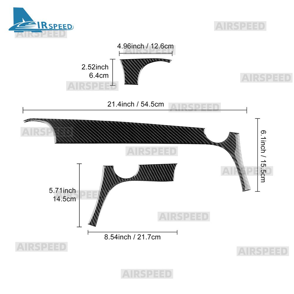 Real Soft Carbon Fiber Sticker For Fiat 500 500C/Abarth 595 595C /695 695C 2016 2017 2018-2024 500e 16-19 Car Instrument Strip