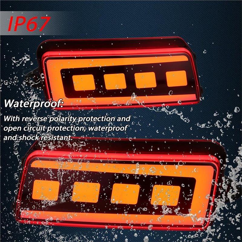Sequential Turn Signal Brake Light For Jeep Grand Cherokee 2005-2010 Rear Bumper Reflector Light Accessories-L94A