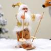 Cute Gnome Old Man Decorations Creative Silicone Christmas Crafts Decorative Sliding Sleigh Cartoon Santa Claus Figurine