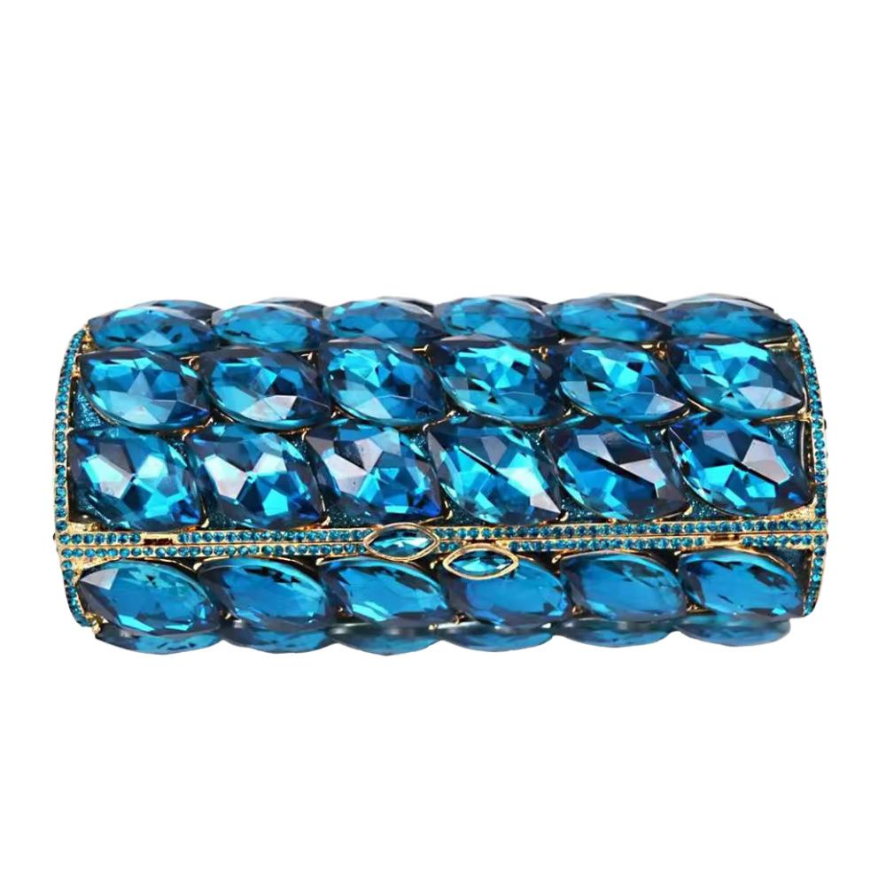 

Large Stone Women Rhinestone Evening Bag Silver/Gold Wedding Bridal Clutches Crystal Purses Diamond Hard Metal Handbags Clutch 18.5cmX9.3cmX8.5cm