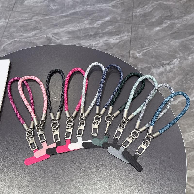 Portable Mobile Phone Hand Wrist Straps Nylon Colorful Anti-Fall Lanyard With Gasket Detachable Cellphone Hanging Cord