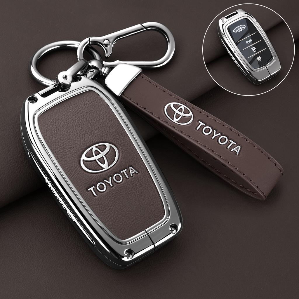 Car Key Case Fob Cover Holder Shell for Toyota CHR Hilux Fortuner Land Cruiser 200 Camry Corolla Crown RAV4 Highland Accessories