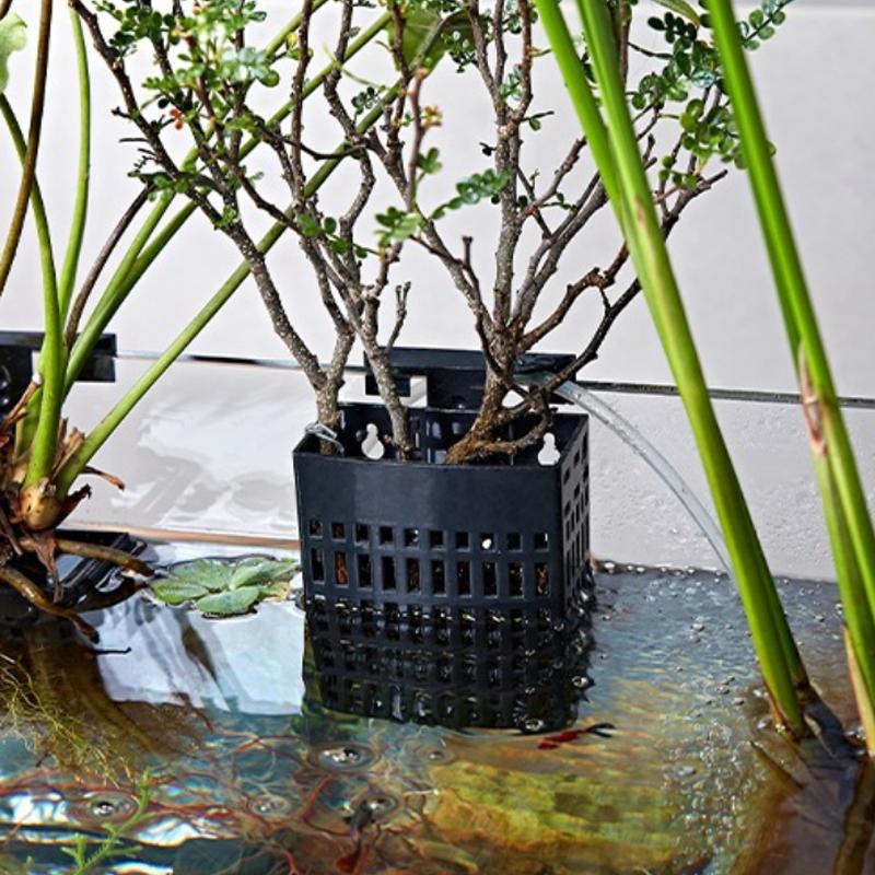 Fish Tank Hydroponic Basket Aquarium Water Plant Landscape Holder Turtle Pond Planting Hanging Basket Fish Tanks Decoration