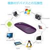 FENIFOX Wireless Bluetooth Mini Bluetooth Rechargeable Mouse, Slim, Compact, Mouse, Wireless, Quiet, (Purple)