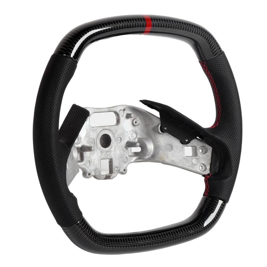 Custom Carbon Fiber Steering Wheel Nappa Perforated Leather Fit for Chevrolet Corvette C8 2020+