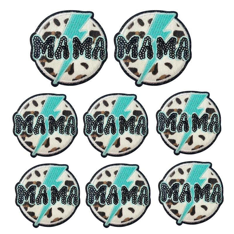 5pcs /Set Jackets Hats Sew /Ironing Embroidered Patches Love Leopard Print Gritt Patch Iron On Patches For Clothing Backpack Diy 